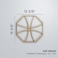 thumbnail image 3 of Ekena Millwork 15 3/8"W x 15 3/8"H x 1/4"T Medium Haswell Decorative Fretwork Wood Wall Panels, Cherry, 3 of 18