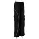 thumbnail image 4 of Pantalones Pantalones cargo para mujer Cordón Pantalones anchos casuales Joggers Monos (Negro M) Cgtredaw Negro T M para Mujer, 4 of 9