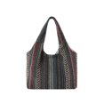 thumbnail image 1 of 8107 Bolso tela gran capacidad con un hombro étnico a rayas coloridas moda-PZ20240103008206 Marrón, 1 of 7