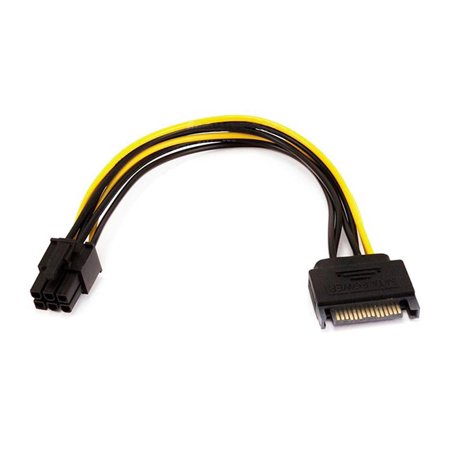 UPC: 0844660084945 | Monoprice 8-inch SATA 15pin to 6pin PCI Express Card Power Cable