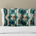 thumbnail image 4 of Boho Geometric Throw Pillow Cover - Geometry Throw Pillow Covers Set of 2 Abstract Modern Art Throw Pillow Covers 16x16 Inches for Home Couch Sofa Outdoor, 4 of 6