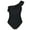 Black, variant on Womens One Piece Swimsuits One Shoulder Swimwear Asymmetric Ruffle Monokinis Bathing Suits