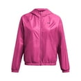 thumbnail image 4 of Women's Under Armour Rival Full-Zip Windbreaker Jacket Color: Pink Size: X SMALL, 4 of 5