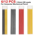 thumbnail image 2 of 6/12 PCS Carpenter Pencil Lead Refills 2.8 mm Solid Mechanical Carpenters Pencils Refill Replacement School Supplies Stationary Set R, 2 of 6