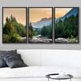 thumbnail image 2 of wall26 Framed Canvas Print Wall Art Set Sunset Colorado Mountain River Forest Nature Wilderness Photography Realism Rustic Landscape Colorful for Living Room, Bedroom, Office - 24"x36"x3 Bl, 2 of 5