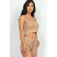 thumbnail image 3 of Ribbed Crop Cami Top & Shorts Set, 3 of 5