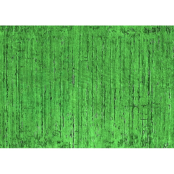 Ahgly Company Indoor Rectangle Solid Green Modern Area Rugs, 2' x 3'