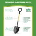 thumbnail image 3 of Expert Gardener 40.5" D-Handle Fiberglass Handle Round Point Shovel, 3 of 12