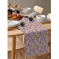 thumbnail image 3 of Table Runner 36 Inch Long - Yellow Lemon Purple HummingbirdDecorative Table Scarf,Summer Watercolor Floral PlantDining Table Runners for Wedding Party Kitchen Dining Tables, 3 of 7