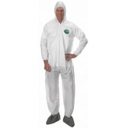 Lakeland Hooded Coverall w/Boots,White,2XL,PK50 CTL414V-2X