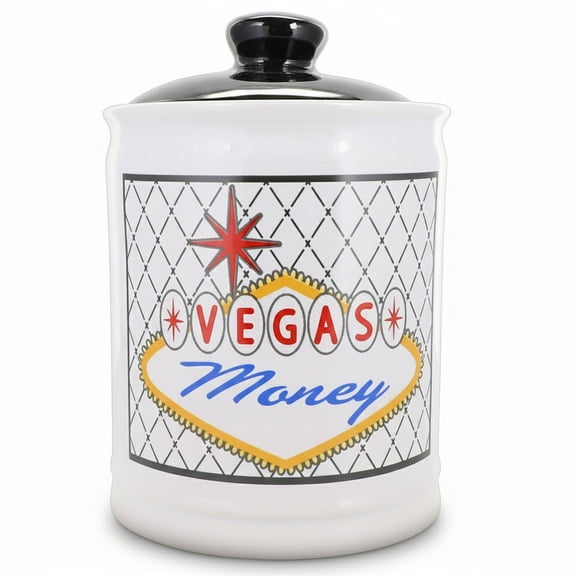 Cottage Creek Las Vegas Ceramic Piggy Bank