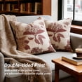 thumbnail image 2 of COOKCOK Set of 2 Floral Vintage Throw Pillow Covers Neutral Accent Print Decorative Cushion Covers Farmhouse Home Decor for Sofa Chair Couch Bedroom Living Room Outdoor, 18"x18", Mahogany, 2 of 7