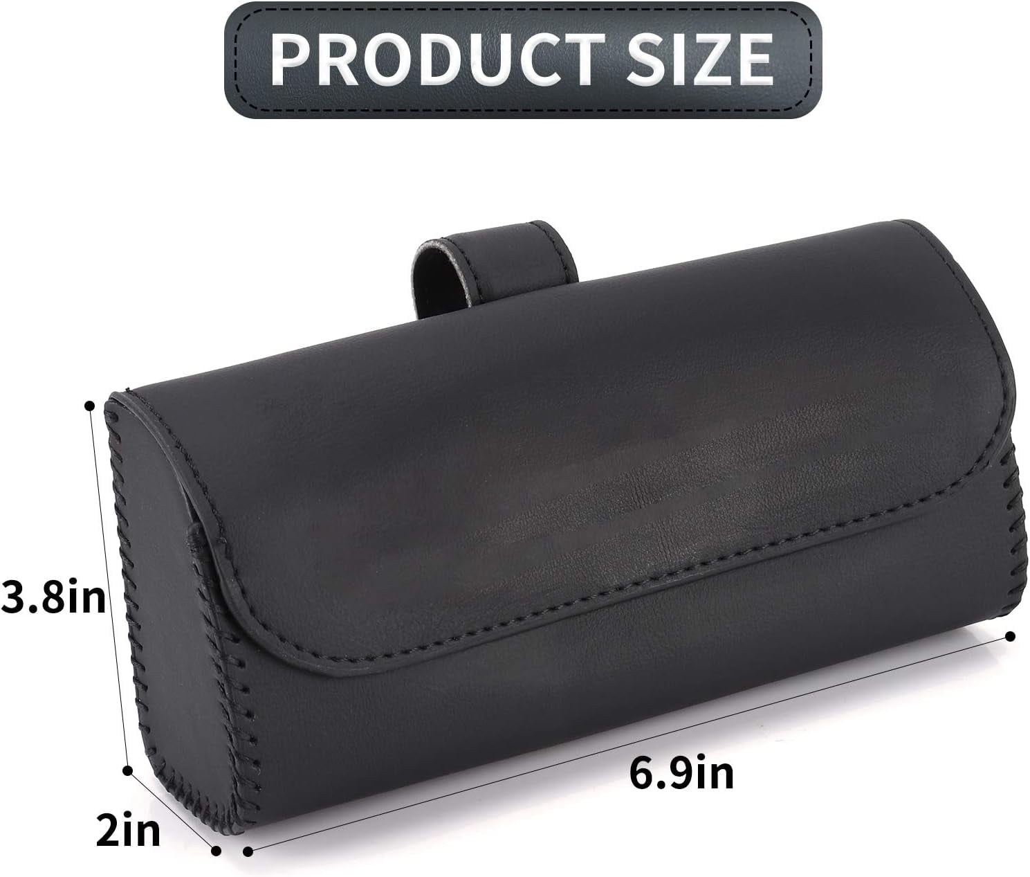 Chasenew Sunglasses Holder for Car Sun Visor, Auto Eyeglasses Protective Storage Case, Vehicle Visor Accessories Organizer Box （Black, Black-2）