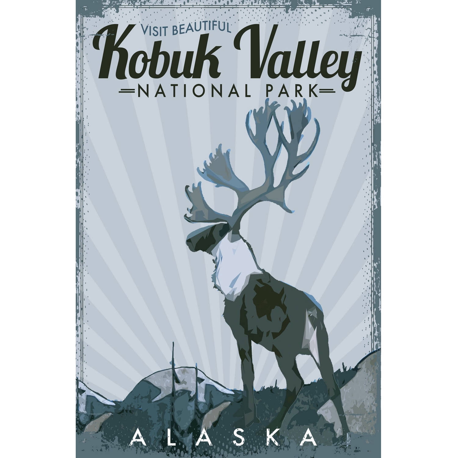 "Travel Alaska" Painting Print on Wrapped Canvas