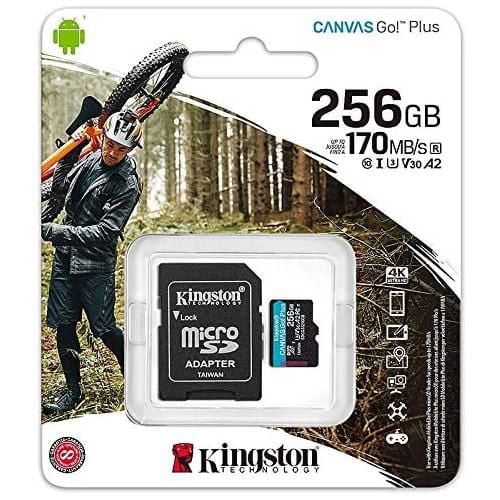 Kingston 256GB MicroSDXC Canvas Go Plus 170MB/s Read UHS-I, C10