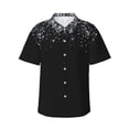thumbnail image 2 of Yiaed Silver Glitter1 Print Hawaiian Shirt for Men Short Sleeve Button Down Shirts Beach Shirts for Men-XX-Large, 2 of 5