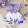thumbnail image 2 of Gelikeya Toddler Easter Dress 6 to 9 Months Cute Bowknot Design Summer Princess Dress Ruffle Short Sleeve Casual Dress(Toddlers, Light , 12-18 Months), 2 of 6