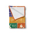thumbnail image 2 of Fitness Soft Flannel Fleece Throw Blanket, Collage of Different Colorful Frames with Signs Vegetables Exercise, Cozy Plush for Indoor and Outdoor Use, 70" x 90", Multicolor, by Ambesonne, 2 of 6