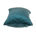 thumbnail image 3 of Teal Quilted Diamonds Velvet Solid Color Lumbar Pillow, 3 of 3