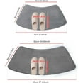 thumbnail image 2 of 1pc Curved Bath Mat Bathroom Floor Mat Solid Soft Carpet Shower Rug Quick Dry Absorbent Foot Mat Toilet Curved, 2 of 7