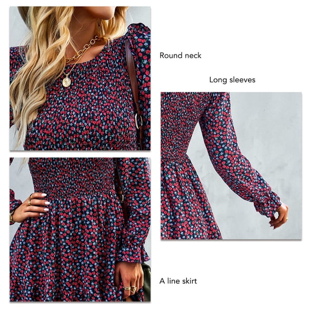 Vestido De Mujer, Estampado Transparente, Cintura Media, Vestido Estampado, Elástico, Línea A Para Ropa De Fiesta ANGGREK Otros