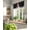 Black, variant on Teal Green Khaki Retro Gradient Kitchen Valances for Windows Abstract Watercolor Valance Curtains for Kitchen /Living Room/Bedroom/ Bathroom Decor, 54"x18 " ,Rod Pocket 1 Panel,