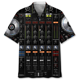 thumbnail image 3 of Camisa hawaiana con estampado de discos de DJ para hombre, blusa informal de manga corta con estampado 3D para fiesta de verano, con botones y solapa de gran tamaño, 3 of 5