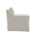 thumbnail image 5 of Wovenbyrd Woodcrest Modern Swivel Armchair, Indoor - Cream, 5 of 11