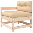 thumbnail image 3 of vidaXL 3 Piece Garden Lounge Set with Cushions Solid Wood, 3 of 5