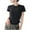 Black, variant on VgaVtl Womens Tee Shirts Short Sleeve Cotton Tops for Juniors Casual Single Yoga Tight Layering Workout Tops,Black XL