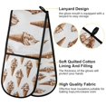 thumbnail image 2 of Yayeee Double Oven Mitt Kitchen Heat Resistant Baking 35" x7" Quilted Glove, Brown Ice Cream Pattern, 2 of 6
