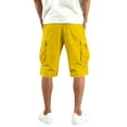 thumbnail image 6 of WERYOUNG Cargo Shorts For Men Solid Color Elastic Waist Casual Summer Athletic Shorts With Pockets For Outdoor Sports Versatile Bottoms L, 6 of 7