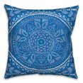 thumbnail image 2 of Creative Products Large Blue and White Folk Pattern 20x20 Indoor / Outdoor Pillow, 2 of 3