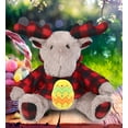thumbnail image 5 of DolliBu Plaid Beige Moose with Hoodie with Yellow Easter Egg Plush - Perfect Moose Stuffed Animals for Easter Basket, Cute Easter Egg Stuffed Animal Spring Toys for Girls, Boys, and Babies - 10 Inches, 5 of 6