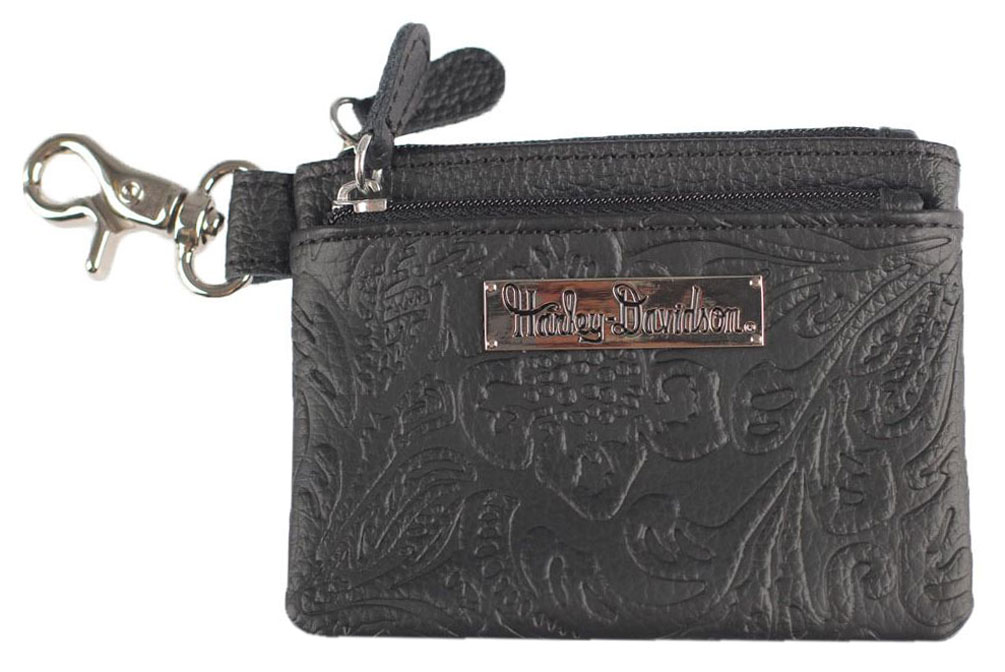 HarleyDavidson HarleyDavidson Women's Hand Tooled Leather Zip Coin