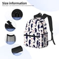 thumbnail image 5 of Haiem Seahorses and Hearts Lightweight Backpack for School, Classic Basic Water Resistant Casual Daypack for Travel with Bottle Side Pockets, 5 of 8