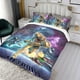 thumbnail image 3 of Metroid Miedo Conjunto de sábanas temático, trío de piezas, cómodo y amigable con la piel, diseño único, regalo de decoración para el hogar para familiares, amigos y fans,173cm *218cm, 3 of 6