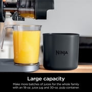 Ninja NeverClog Cold Press Juicer 150W, 18oz Jug, 30oz Pulp Container, 2-Speed, Compact, JC150