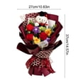 thumbnail image 3 of Ikohbadg Hand-woven Graduation Bouquet with Plush Bear, Perfect Gift for Class of 2026, Quality Material Keepsake, Stylish Gift Bag for Graduation Celebration, 3 of 6