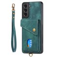 thumbnail image 5 of Nalacover for Samsung S21, Slim Case Wallet with Credit Card Holder, Back Flip Premium Leather Magnetic Clasp Kickstand Wirst Hand Strap Shockproof Cover for Samsung Galaxy S21, Green, 5 of 7