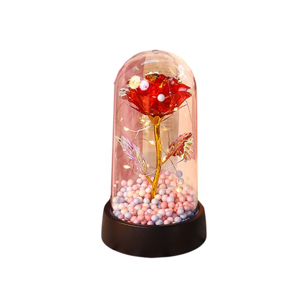 Regalos para las Mujeres Regalo de la Rosa Eterna para el Cumpleaños de las Mujeres Regalo para la Madre Rosa Encendida en Cúpula de Vidrio Regalo de la Rosa Eterna para el Día de la Madre Regalo de L