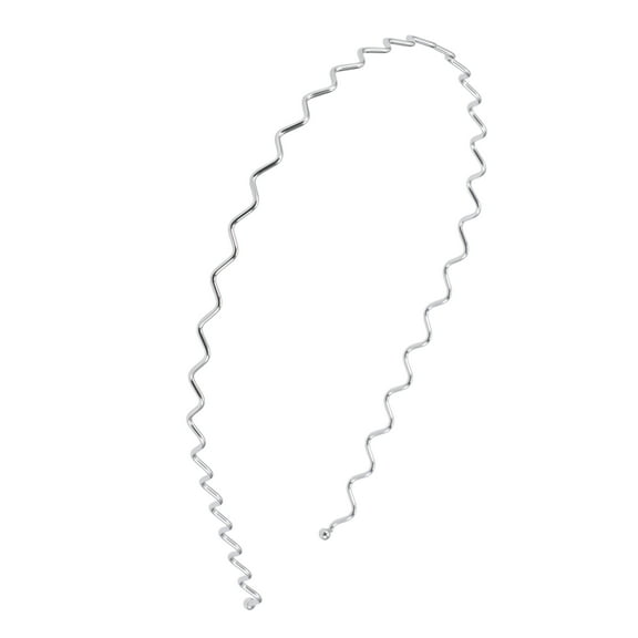 Unique Bargains 1 Pc Fashion Wave Headbands for Women Silver Tone
