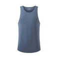 thumbnail image 3 of Busydd Tank Tops Men Solid Color Round Neck Sleeveless Mens Undershirts Summer Casual Breathable Workout Men's Tank Tops M, 3 of 4
