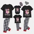 thumbnail image 2 of Pijamas familiares navideños a juego, conjuntos de pijamas negros para mascotas, Navidad en julio, 2 of 3