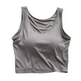 thumbnail image 3 of fatyb Crop Tank Tops for Women with Built in Bra Sleeveless Padded Womens Workout Yoga Shirts Activewear, 3 of 4