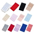 thumbnail image 3 of Rallonge de Bretelle Rallonges de Soutien-Gorge 3 Rangées 3 Crochets Femmes Boutons d'Expansion Accessoires Ajustables Multicolore Allongé Remplacement du Dos sous-Vêtements Lingerie sous-Vêtements Noir, 3 of 6