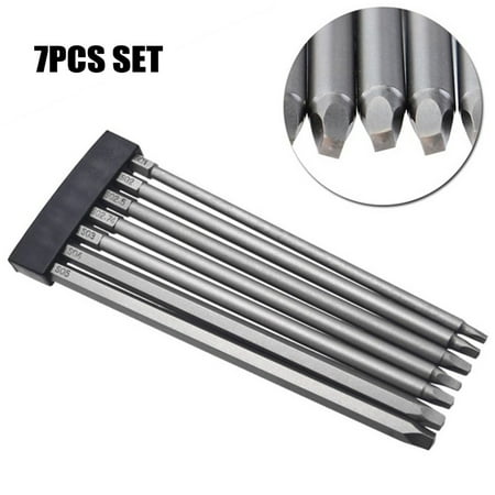 

7× 150mm SQ1-SQ5 Square Head Screwdriver Bits Set Hex Shank Magnetic Screwdriver