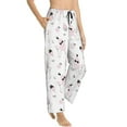 thumbnail image 2 of Naloa Cute Poodle Dog Print Women’s Ultra-Soft Comfy Pajama Lounge Pants with Pockets & Drawstring, 2 of 8
