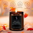 thumbnail image 2 of Fall Candle, Spiced Pumpkin Scented Candles for Home, Natural Soy Wax Candle Aromatherapy Candle, 7 oz Jar Candles Fall Gifts for Women Men, 2 of 7