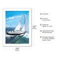 thumbnail image 2 of Yachta Tachta - Yacht Sailboat - From an Original Color Painting by Scott Westmoreland - Bamboo Fine Art 290gsm Paper Print (Unframed) 24x32in, 2 of 4